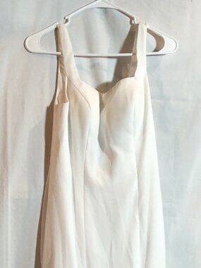 NWT JJ's House Sz 6 WHITE Wedding Formal Sleeveless Dress 34.50" Bust LIGHT SPOT